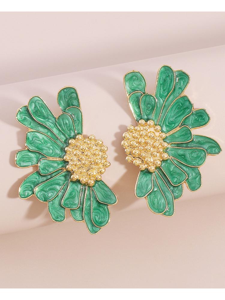 Pendientes de media flor Sibyl 