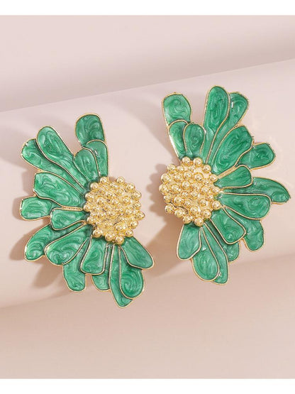 Pendientes de media flor Sibyl 