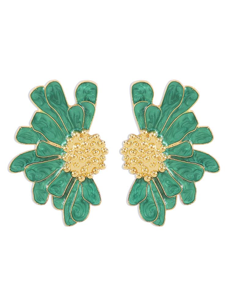 Pendientes de media flor Sibyl 
