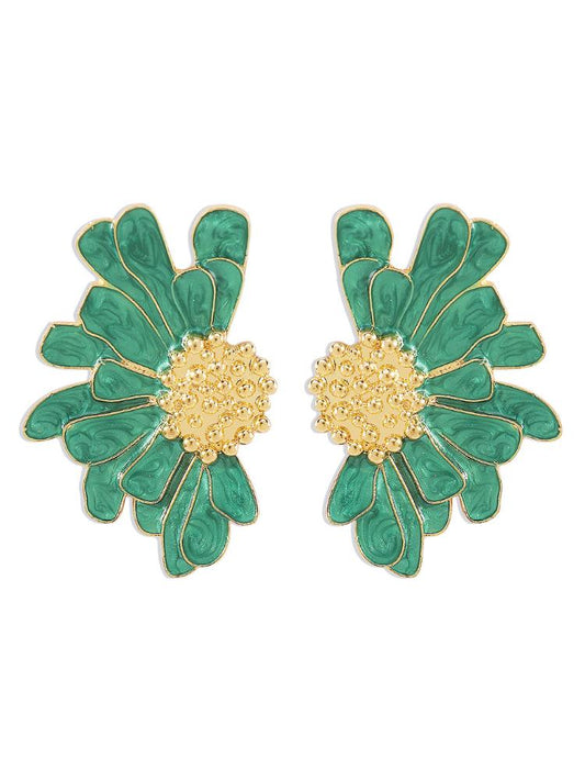 Pendientes de media flor Sibyl 