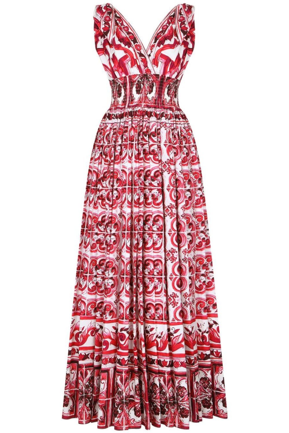 Vestido largo con tirantes anudados y estampado Sibyl 