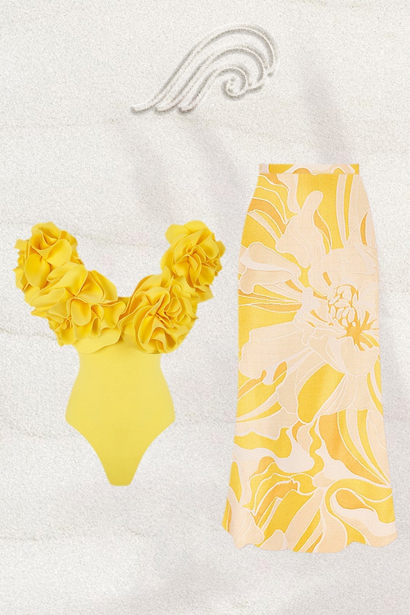 Conjunto de baño de dos piezas Susan Sculpt Flower 