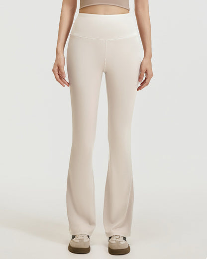 High Waist Hip Lift Flared Nude Yoga Pants