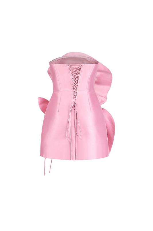 Minivestido sin tirantes con flores de Venus 