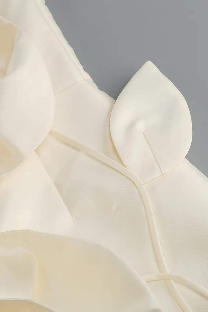 Minivestido sin tirantes con flores de Venus 