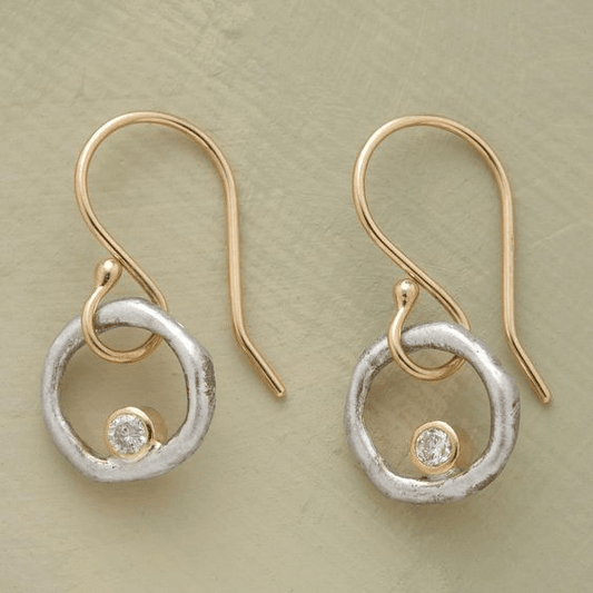 Elaria™ | Vintage Gold & Silver Zirconia Earrings