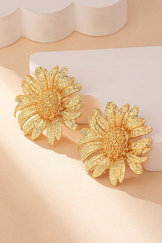 Pendientes colgantes de girasol vintage 