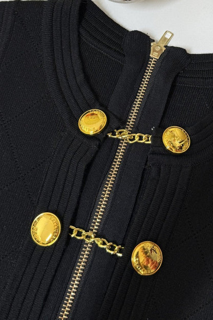 Vestido corto de punto sin mangas con aberturas Viola 