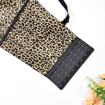 Mesh Floral Herringbone Leopard Print Halter Top