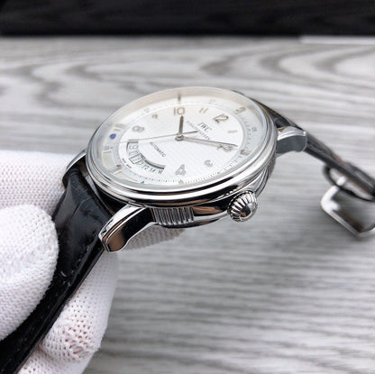 DAVINCI AUTOMATIC STAINLESS STEEL LEATHER
