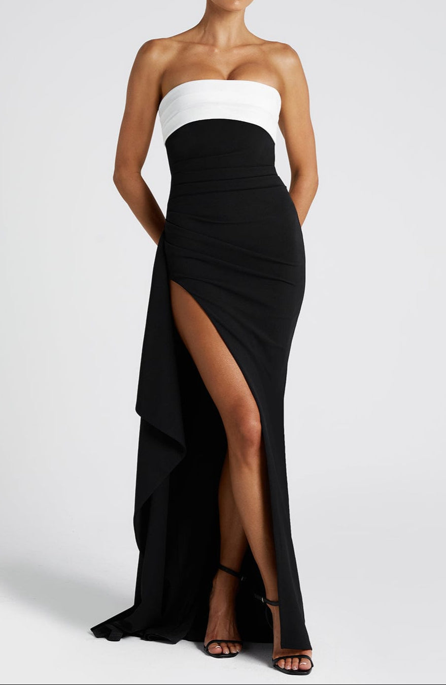 Aitana Maxi Dress - Black/White